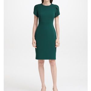 Calvin Klein Tulip-Sleeve Sheath Dress Sz 8p